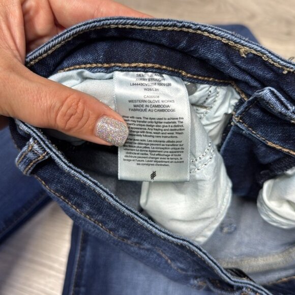 Silver Jeans Avery Blue Straight Denim size 28 - Picture 8 of 12